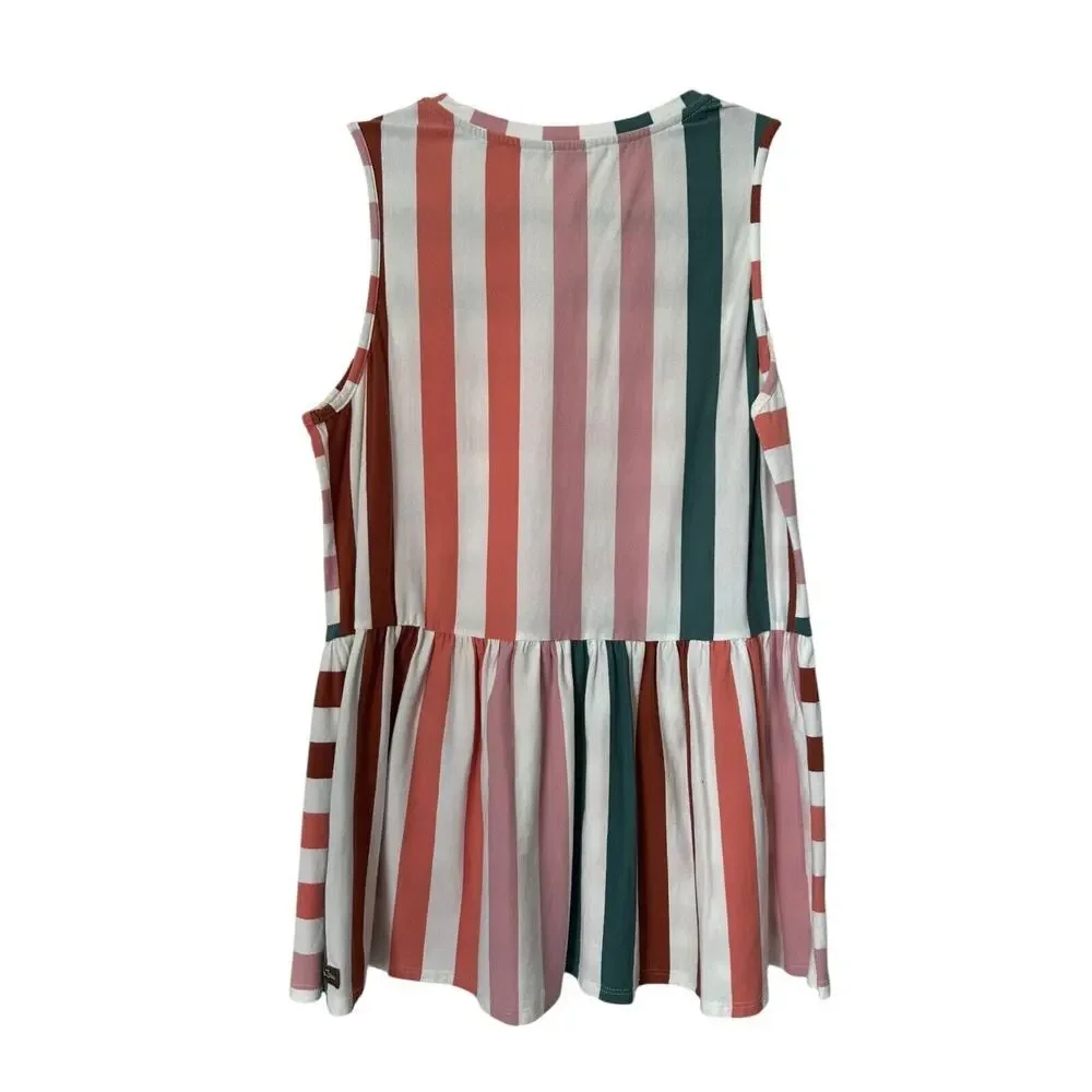 Matilda Jane Dress Girls Size Medium Multicolor Striped Knit Casual Sleeveless